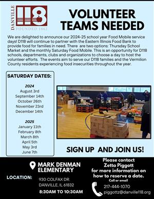 Volunteer Teams Needed